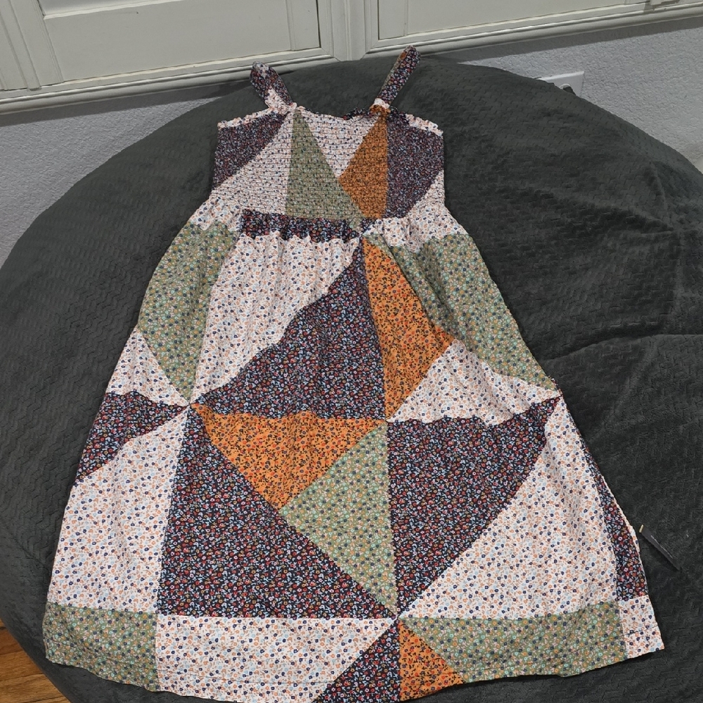 Colorful Patchwork Womens Dress